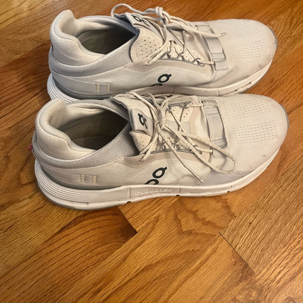 On Cloud Cream Tennis Shoes